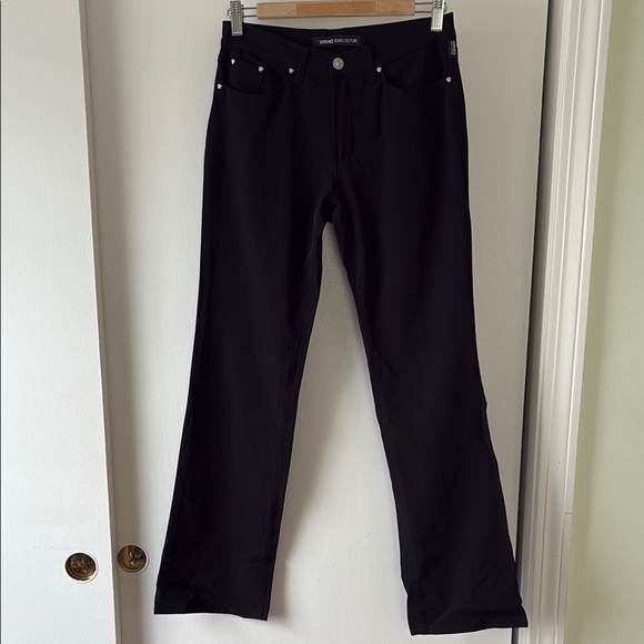 Versace Jeans Couture Straight Leg Black Pants 28 - Picture 1 of 13